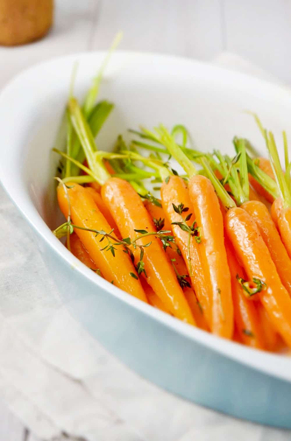 Glazed carrots with outlet orange juice