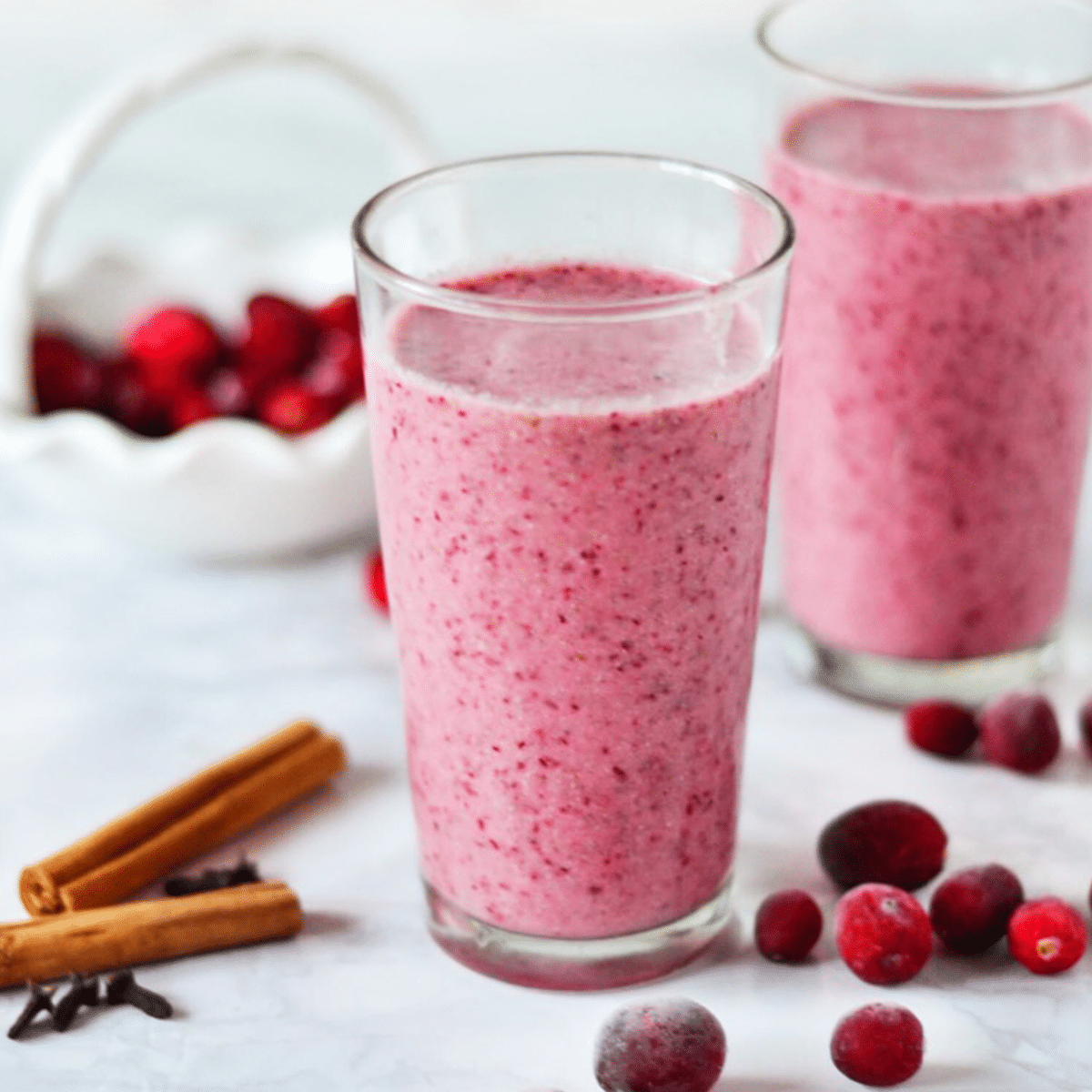 Spiced Cranberry Smoothie (No Banana)