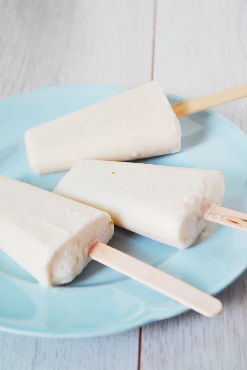 Lychees, Coconut & Lime Popsicles