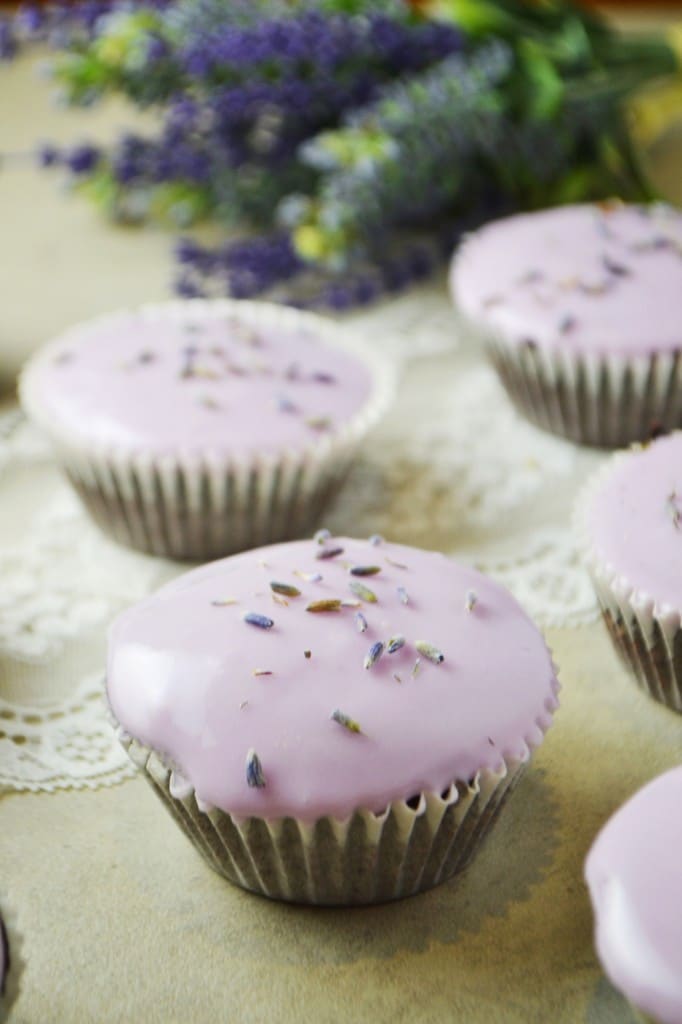 Flourless Chocolate & Lavender Cupcakes 