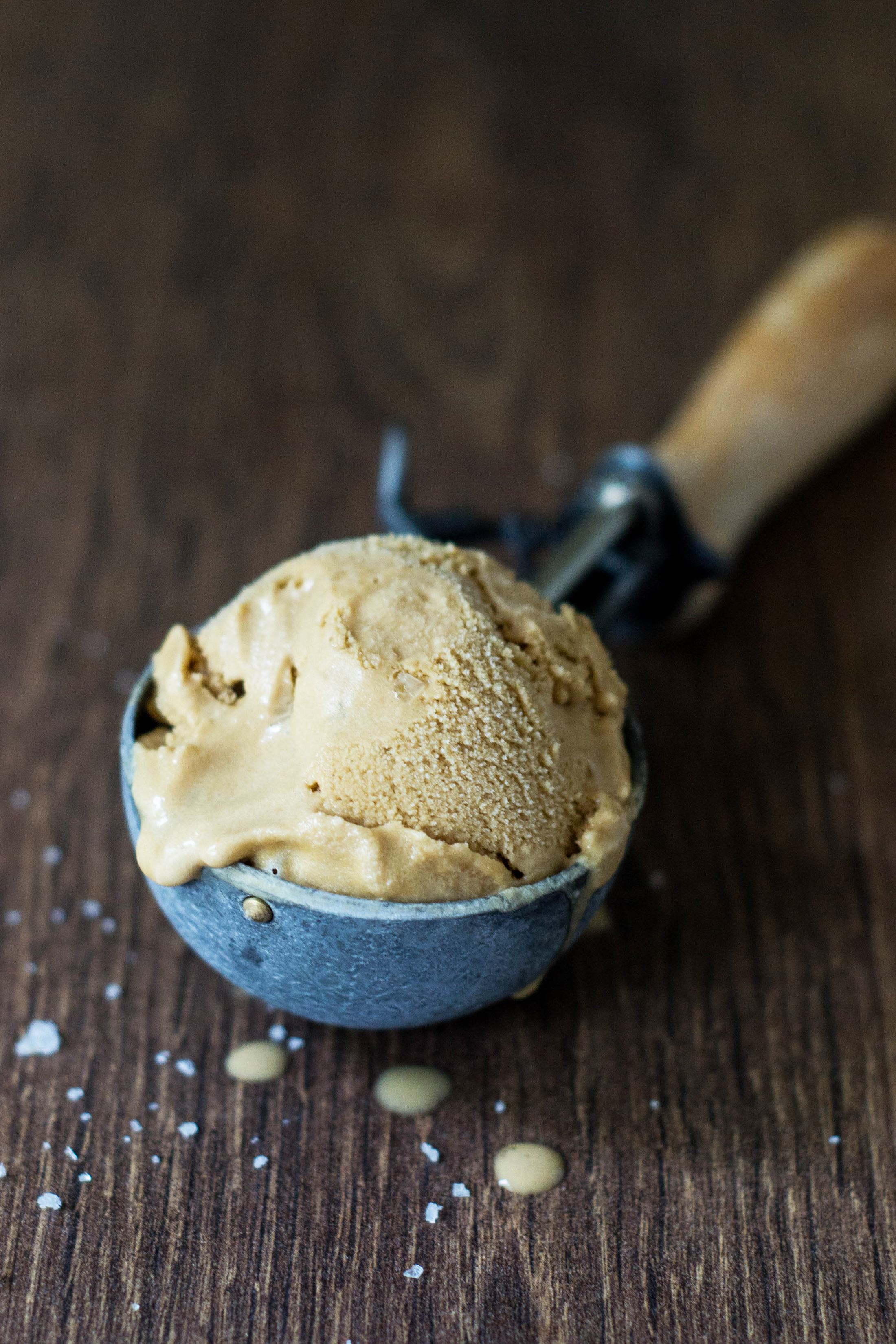 Salted Caramel Ice Cream (Vegan + Paleo)