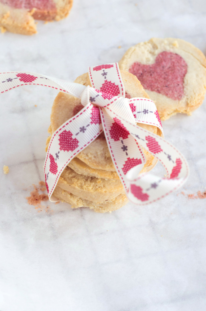 Almond & Rose 'Hidden Heart' Cookies {Gluten-free, Vegan with Raw Option}