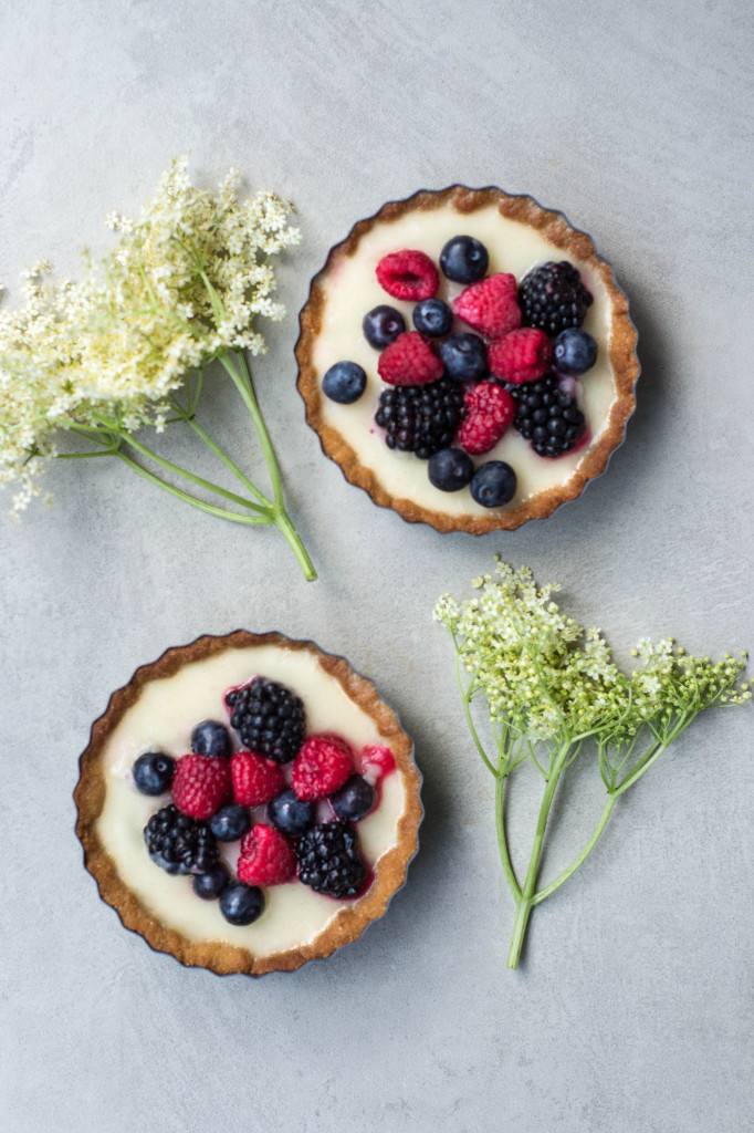 Elderflower & Berry Tarts (Vegan & Grain-free)