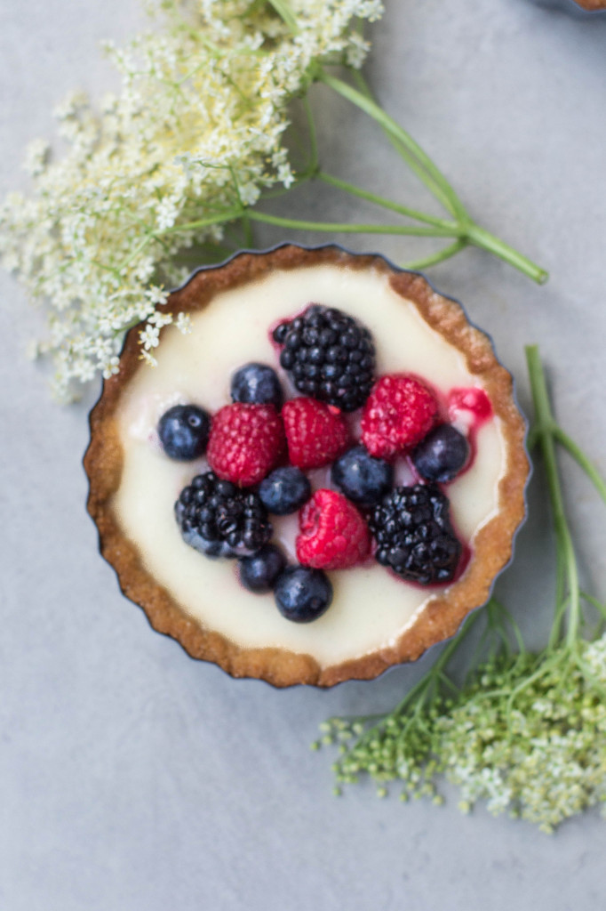 Elderflower & Berry Tarts (Vegan & Grain-free)