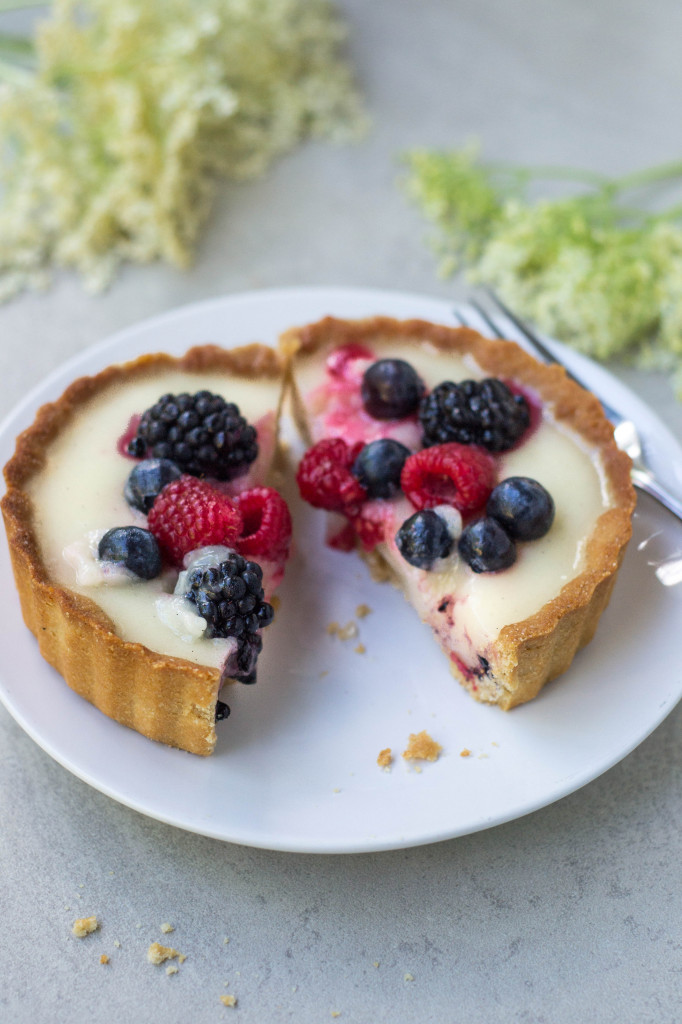 Elderflower & Berry Tarts (Vegan & Grain-free)