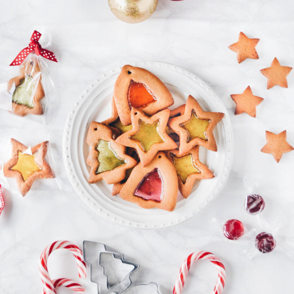 Vegan Gingerbread Stained Glass Cookies Wallflower Kitchen