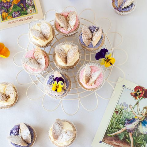 Flower Fairy Cupcakes! #Vegan butterfly cakes inspired by C M Barker's books | wallflowergirl.co.uk