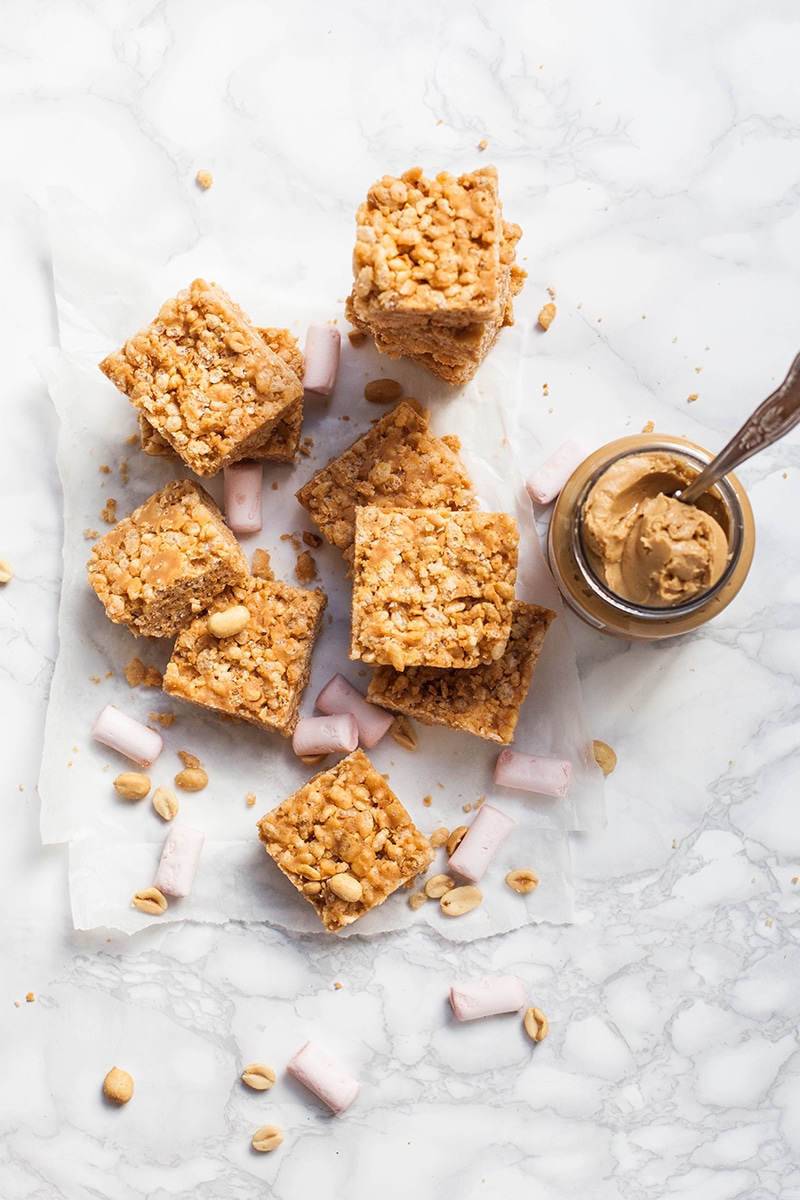 Vegan Peanut Butter Rice Krispie Treats Wallflower Kitchen