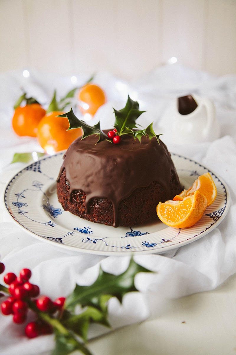 Chocolate Orange Christmas Pudding #Vegan