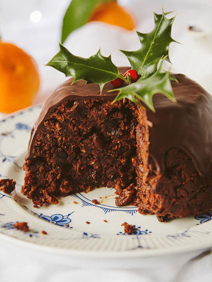 Vegan Chocolate Orange Christmas Pudding - Dairy-free Alternative Festive Pud