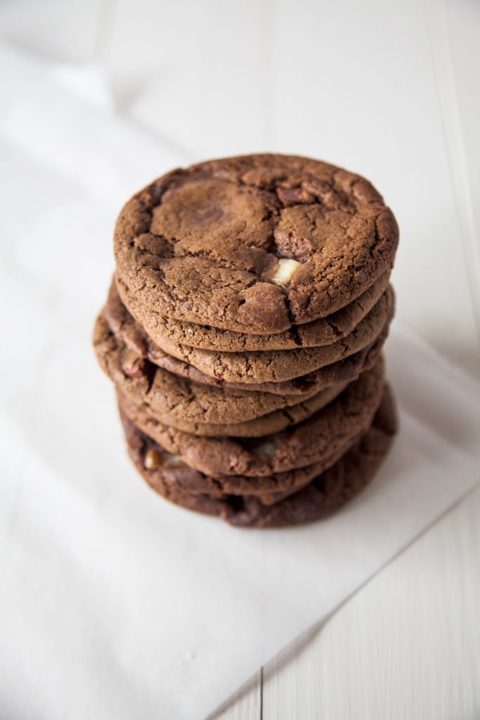 Vegan Triple Chocolate Chip Cookies