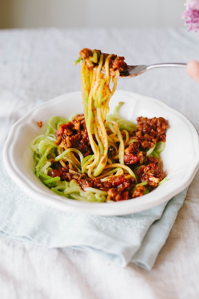 Mushroom Courgetti Bolognese Wallflower Kitchen