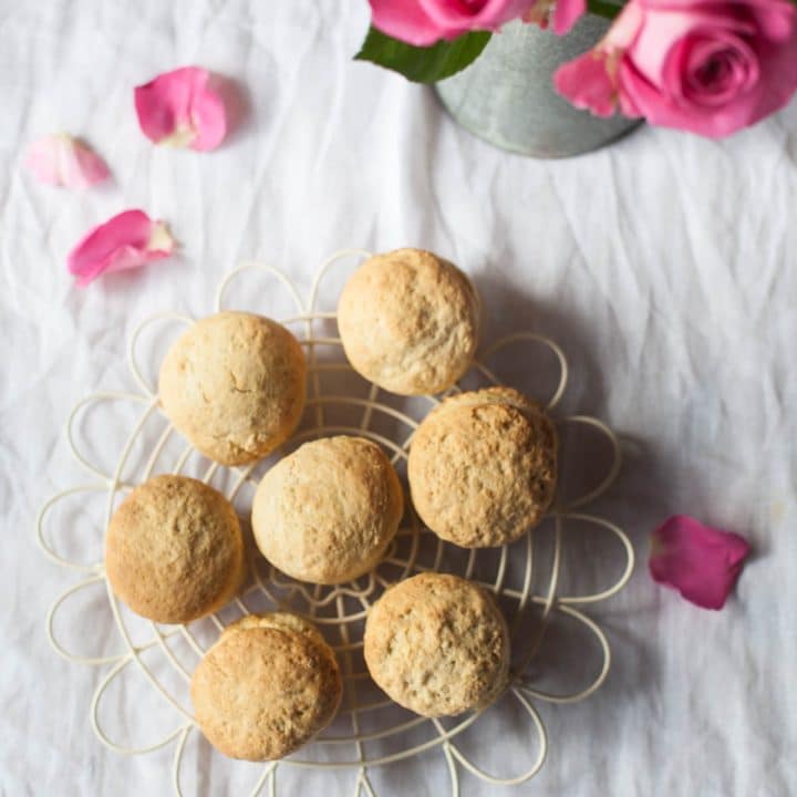 Vegan Rosewater Scones