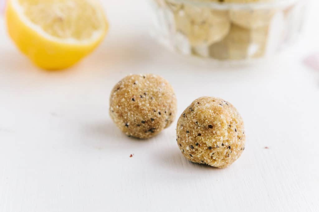 Raw Lemon Poppy Seed Mini Muffins