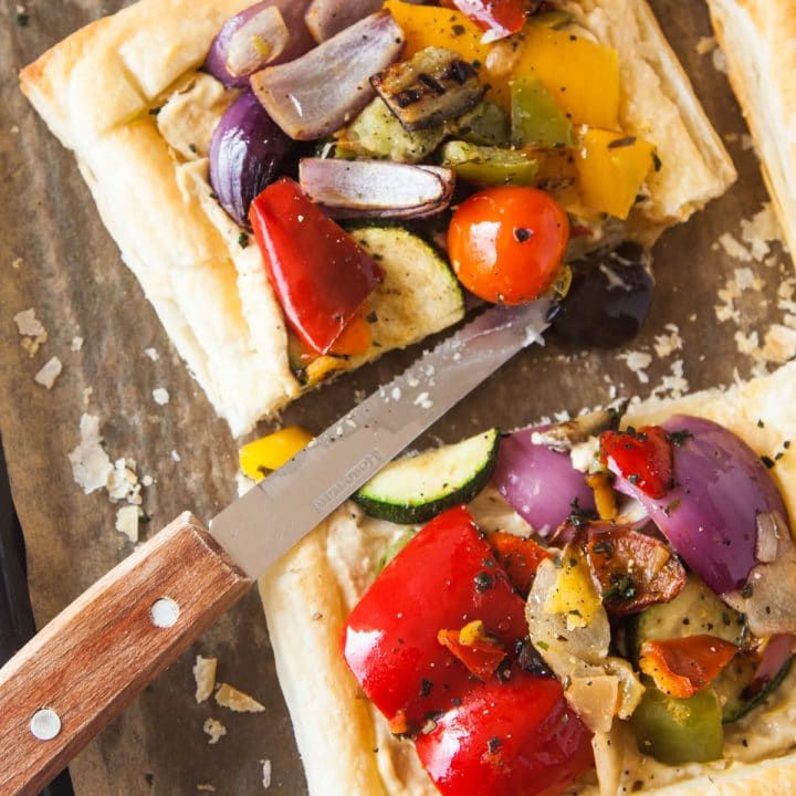 Mediterranean Hummus Tart (Vegan)