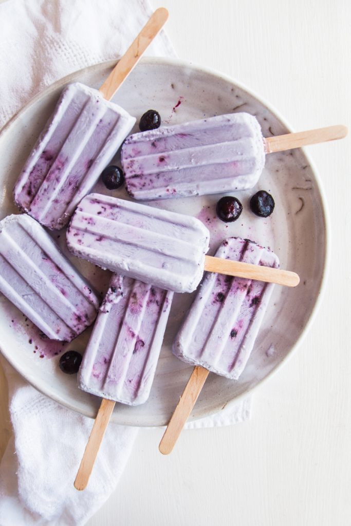 Blueberry Coconut Popsicles