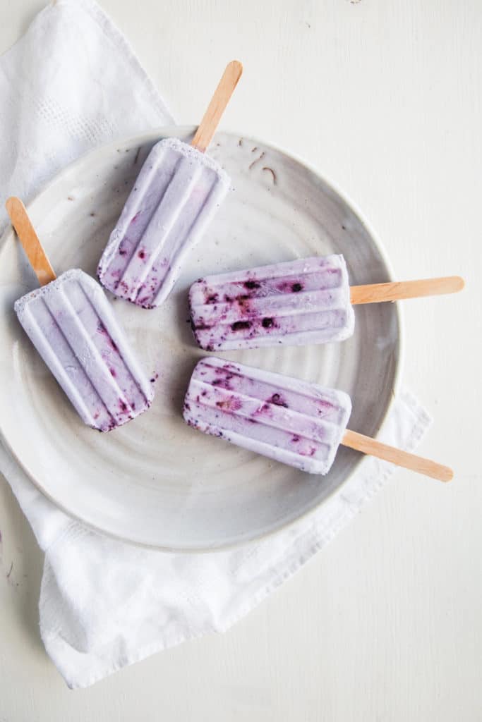 Coconut Blueberry Smash Pops