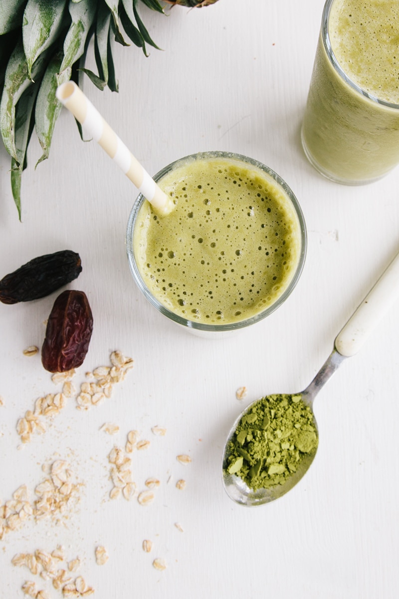 Pineapple Matcha Smoothie - Wallflower Kitchen