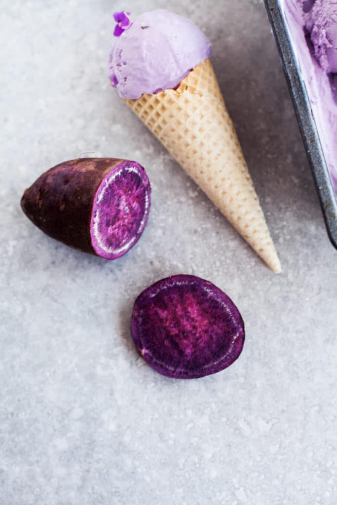 Coconut & Purple Sweet Potato Ice Cream (Vegan)
