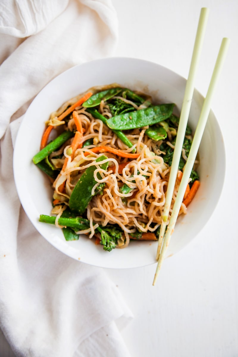 Shirataki Noodles with Almond Butter Sauce (Vegan + Low Carb) - Wallflower  Kitchen