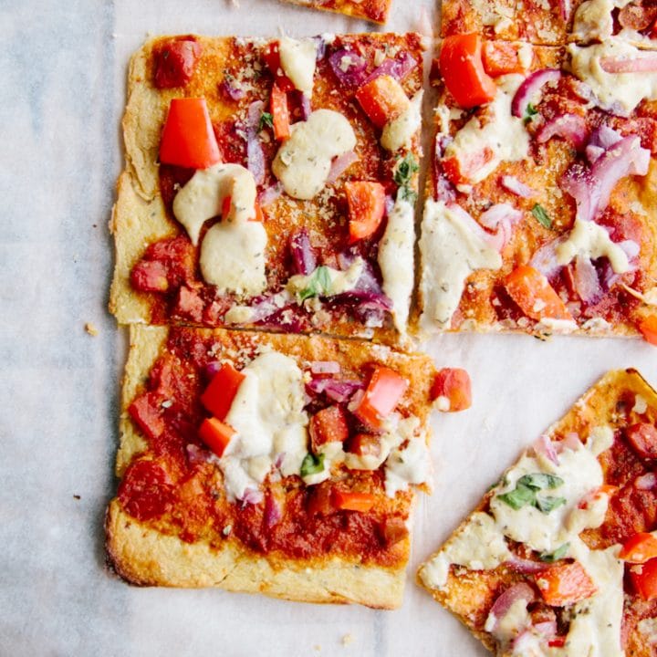 Socca Pizza (Vegan + Grain-free)