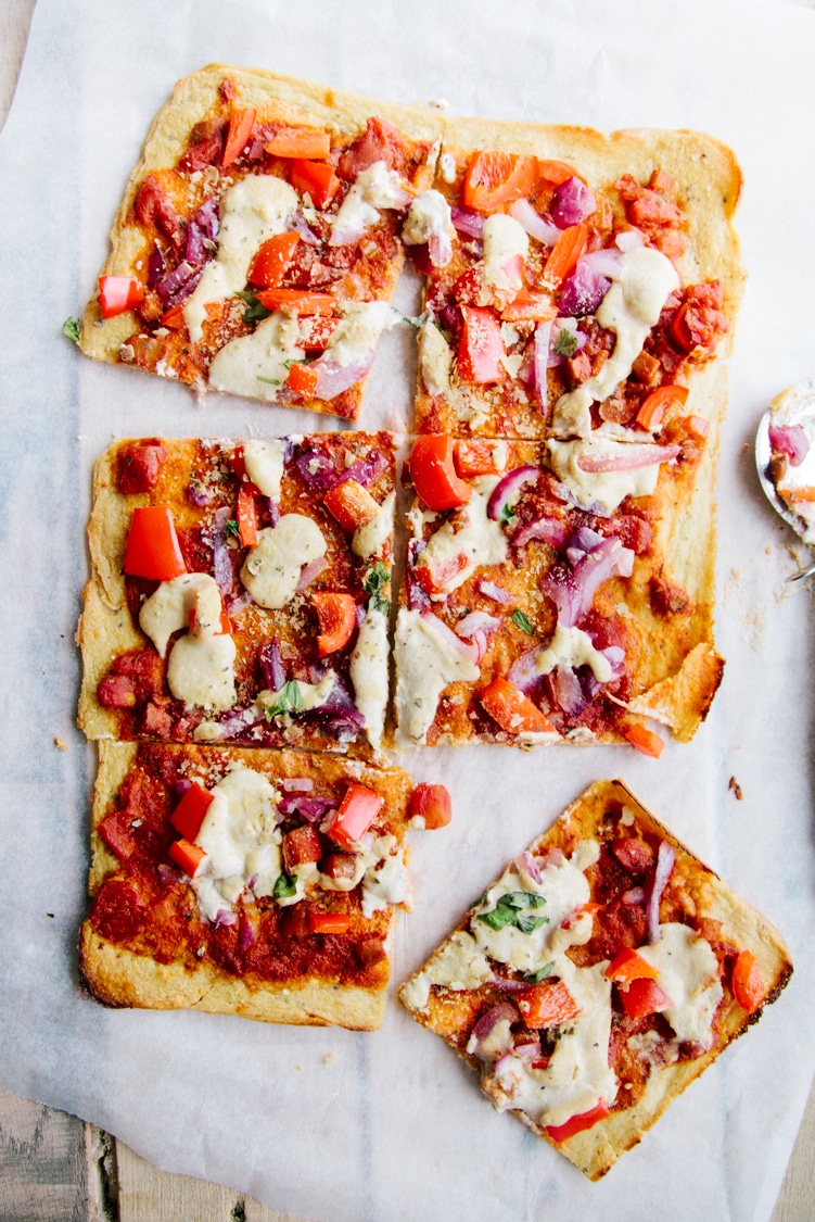 Healthy Pizza (Vegan + Gluten-free) - Socca base