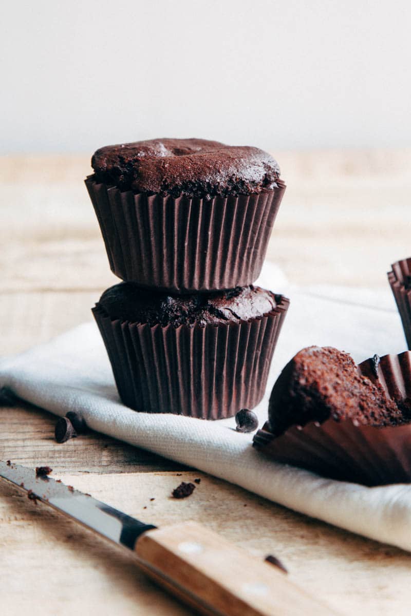 Double Chocolate Buckwheat Muffins (Vegan + Gluten-free)