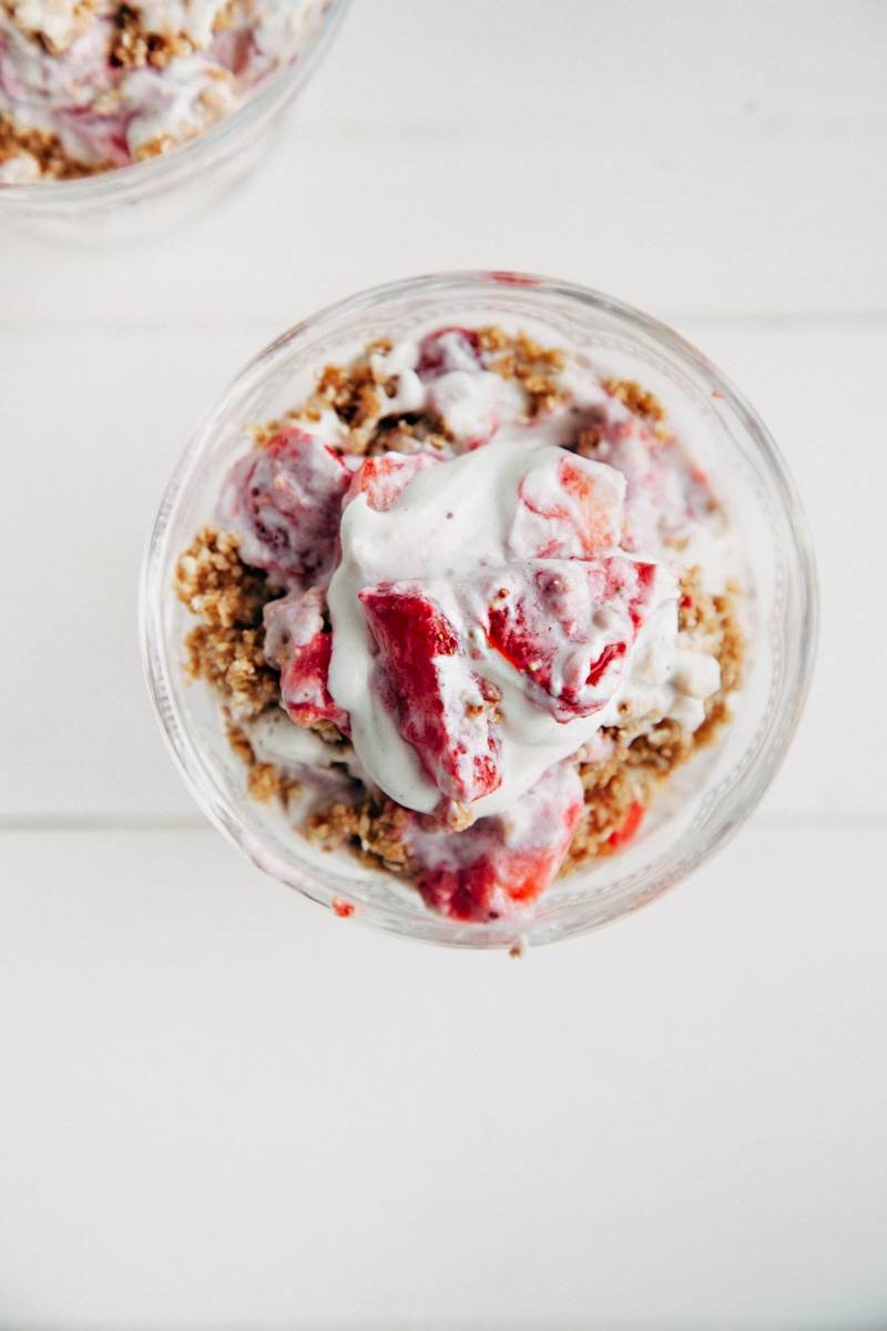 Strawberry Cheesecake Mess (Raw, Vegan + GF)