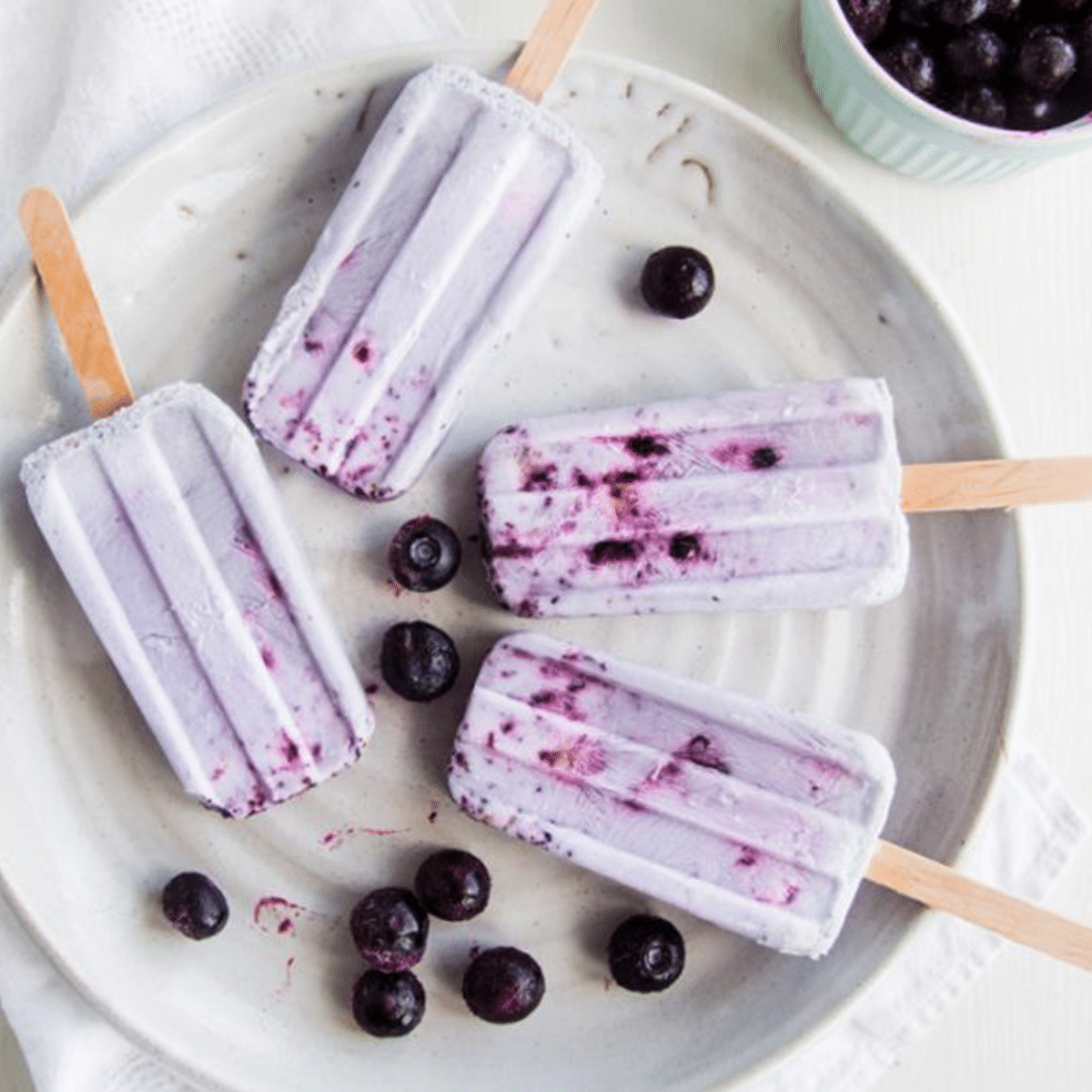 Vegan Blueberry Coconut Popsicles