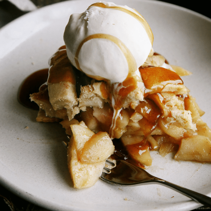 Vegan Apple Pie with Salted Caramel