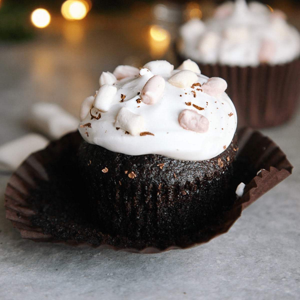 Vegan Hot Chocolate Cupcakes