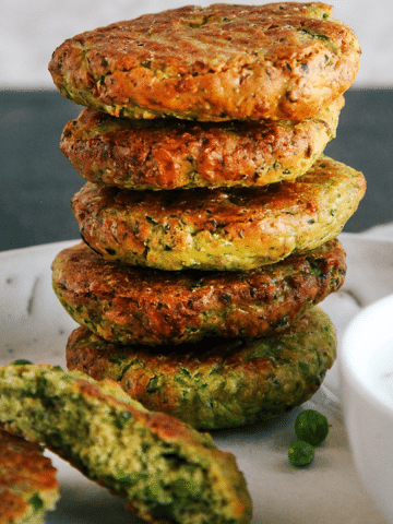 Gluten-free Green Pea Fritters - Easy healthy and frugal recipe, naturally vegan too!