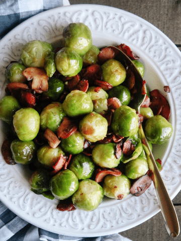 Brussels Sprouts with Vegan Mushroom "Bacon"