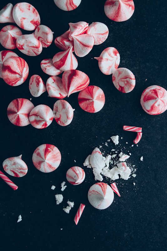 Vegan Candy Cane Meringue Kisses Wallflower Kitchen