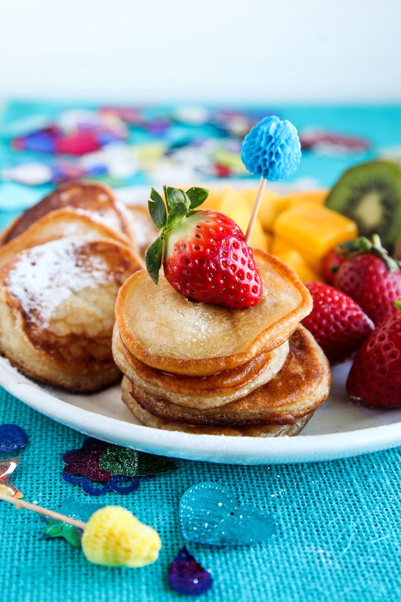 Mini Pancakes with Fresh Fruit