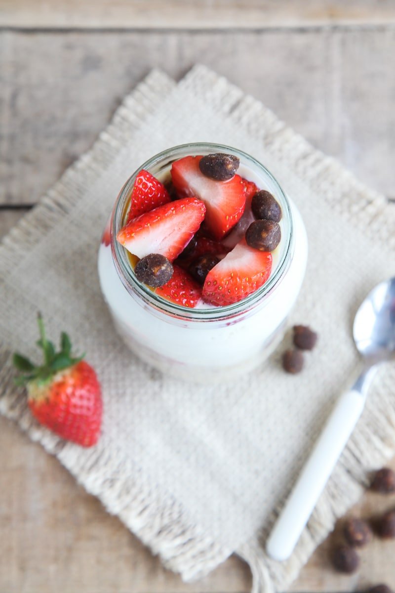 Strawberries & Cream Overnight Oats
