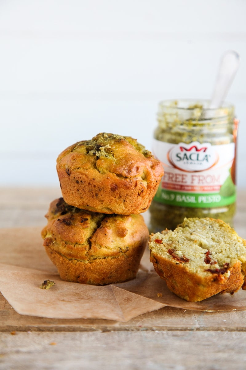 Gluten-free Savoury Muffins with Pesto (Vegan)