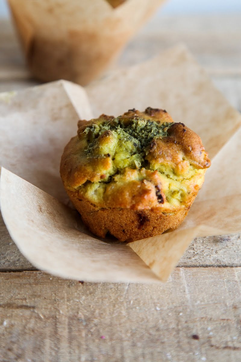 Gluten-free Savoury Muffins with Pesto (Vegan)