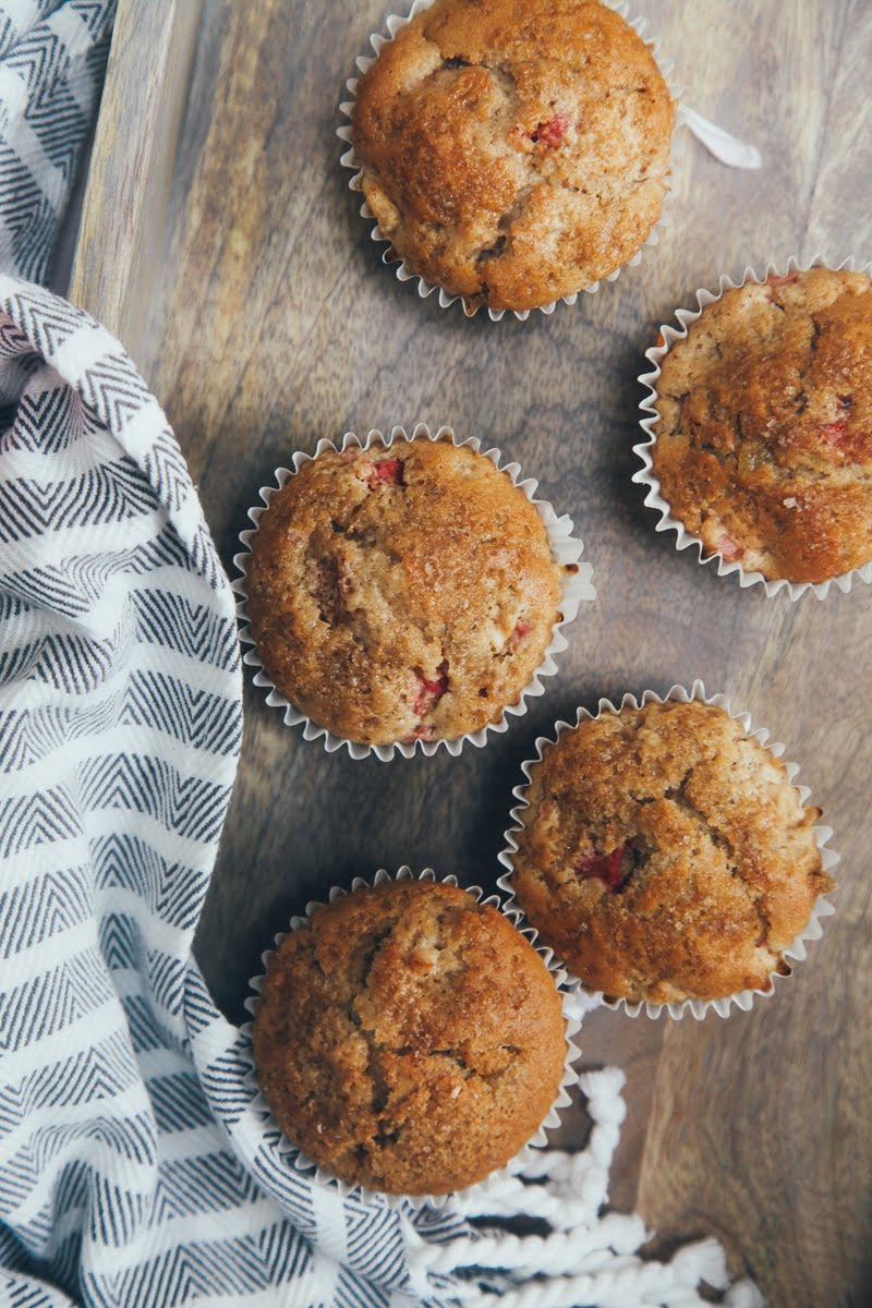 Rhubarb & Ginger Muffins (Vegan)