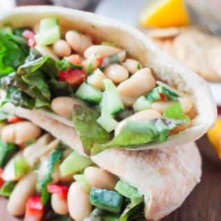 Image for Quick and Easy White Bean Salad Pitas