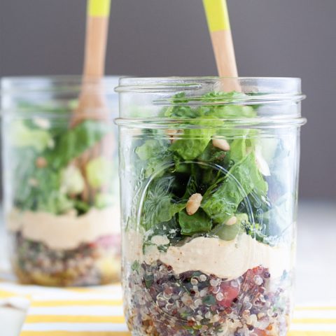 Image for Tabbouleh Hummus Mason Jar Salads