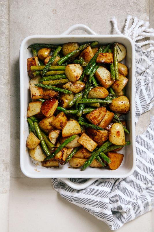 Balsamic Roasted New Potatoes with Asparagus Wallflower Kitchen