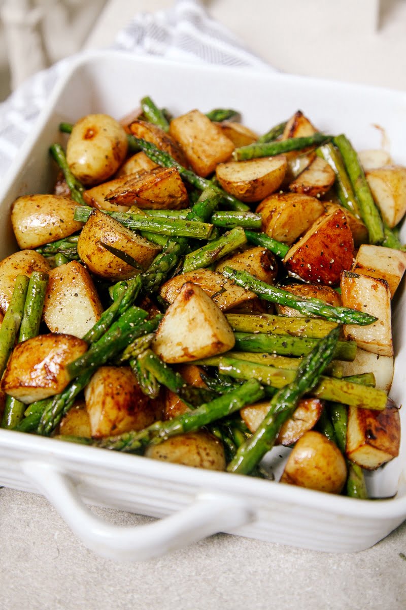 Balsamic Roasted New Potatoes and Asparagus 3