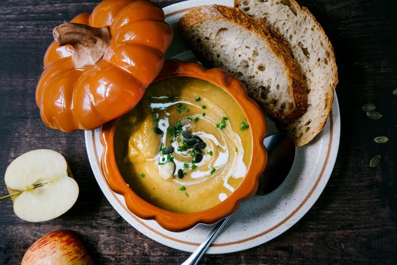 Pumpkin, Apple & Ginger Soup