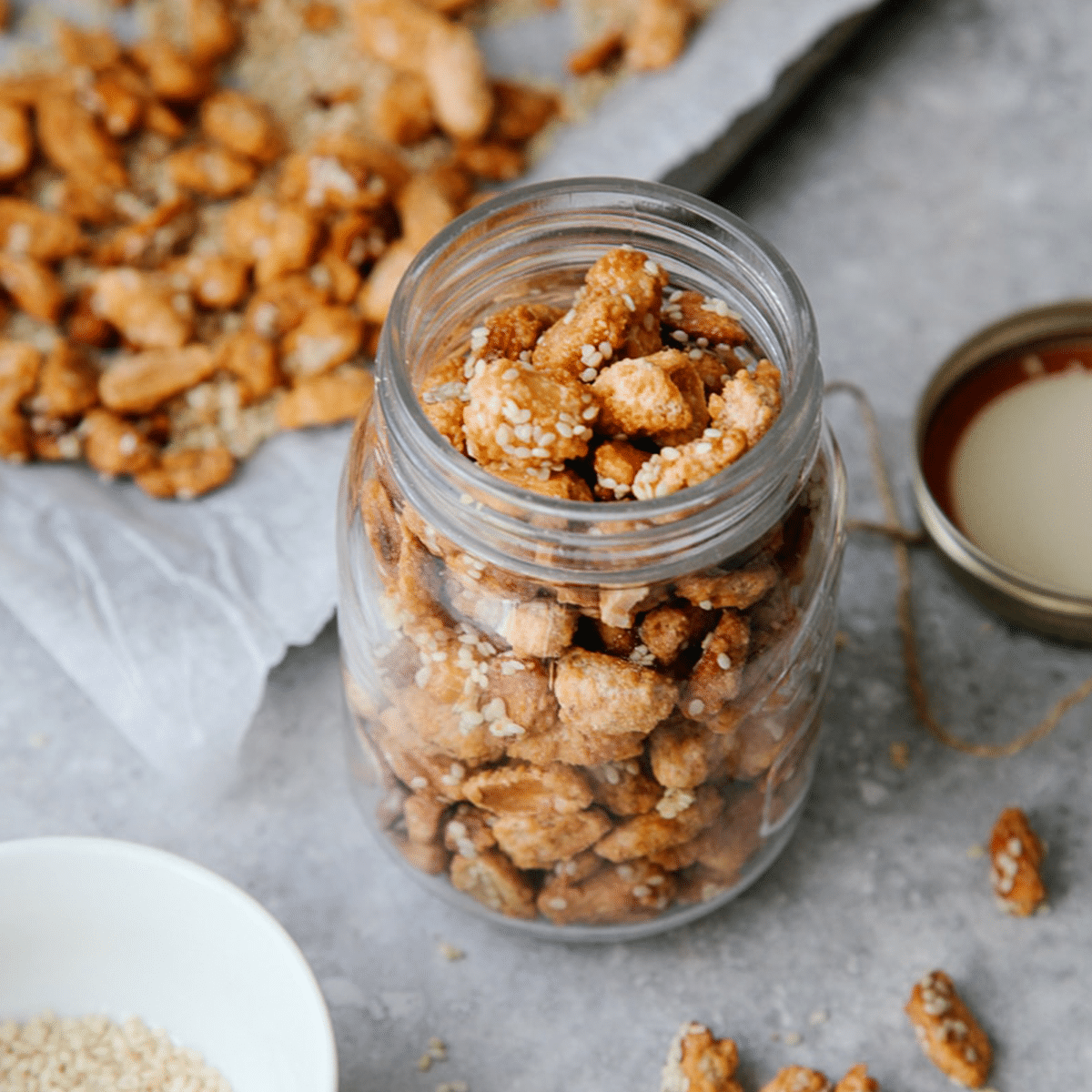 Easy Sesame Candied Peanuts (3 ingredients!) Wallflower Kitchen