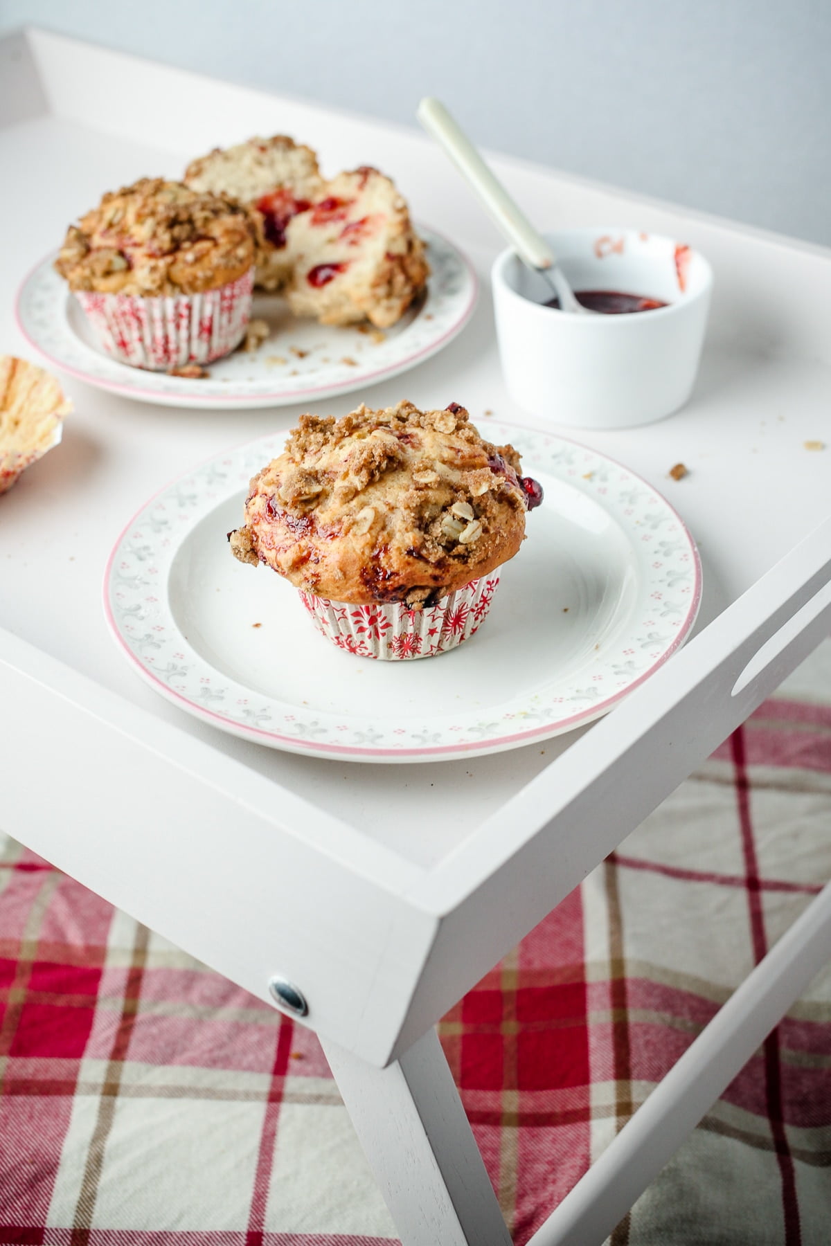 #Vegan Cranberry & Orange Streusel Muffins 