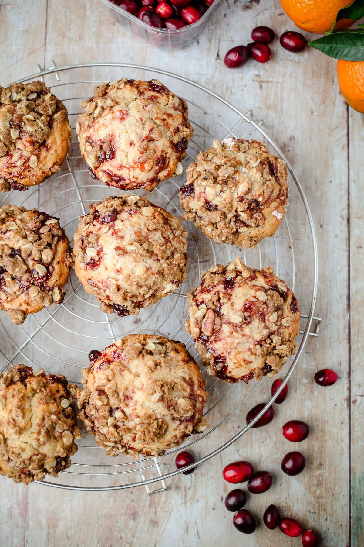 Vegan Leftover Cranberry Sauce Muffins with Streusel Topping