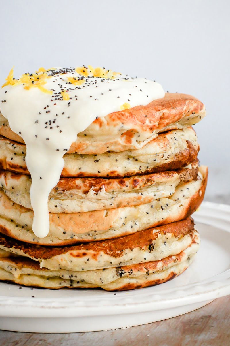 Lemon Poppy Seed Pancakes (Vegan)