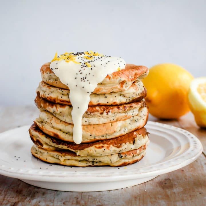 Lemon Poppy Seed Pancakes (Vegan)