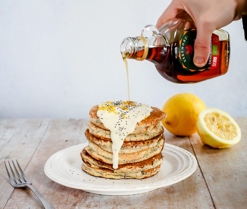 Lemon Poppy Seed Pancakes (Vegan)
